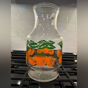 Vintage Anchor and Hocking Orange Juice Carafe